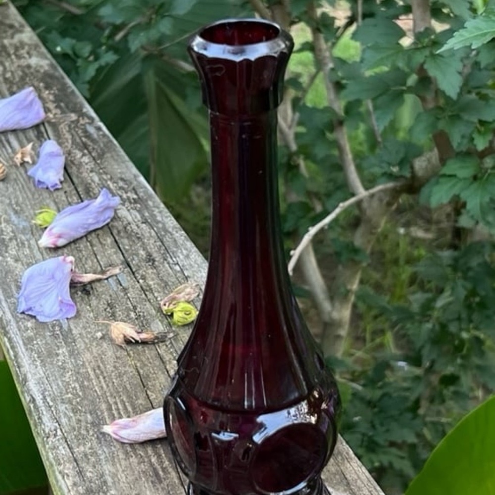 Vintage Cranberry Bud Vase